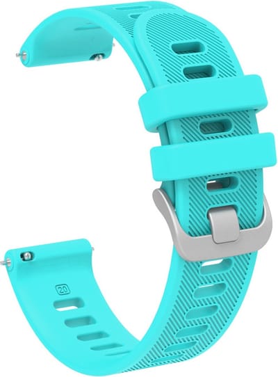 Siliconen bandje - geschikt voor Garmin Venu (2 Plus) / Venu SQ (2) / Vivomove (Style - Sport) / Vivoactive 3 / 5 / 6 / Forerunner 55 / 165 / 245 / 645 / 570 - 42mm - mintgroen