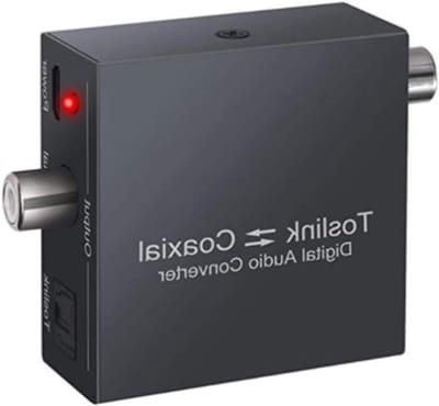 Digitale Audio Converter - SPDIF Adapter - Home Cinema - Bi-directioneel Signaal - Compact Formaat - Zwart