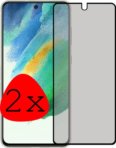 Screenprotector - 2 Stuks Geschikt voor Samsung Galaxy S21 FE - Privacy Filter - Beschermglas - Gehard Glas - Tempered Glass - Screen Protector