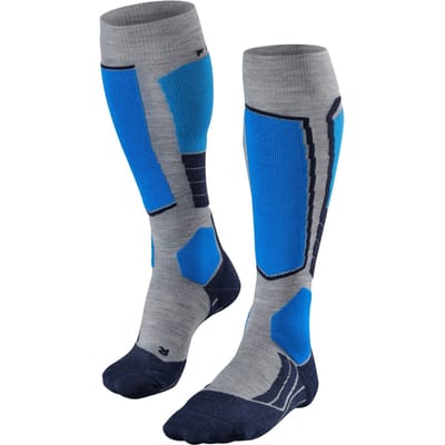 FALKE SK2 warm dik wol functioneel materiaal skisokken heren grijs - maat 39-41