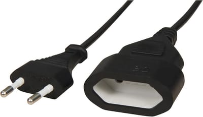 1 Meter Verlengsnoer - Eurostekker Type C voor PC, Monitor, Lampen - Wit