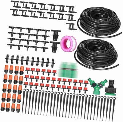 Druppelsysteem Tuin - Irrigatieset Besproeiing - Planten Water Geven - UV-Bestendig Plastic - 40 m Slang - Veelkleurig