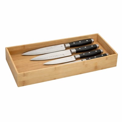 5Five 5Five houten bakje - organizer - bamboe - 38 x 18 x 7 cm - kast en lade verdelers - opslag - sorteerbakje