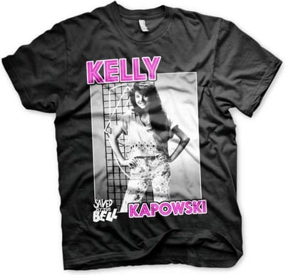 Saved By The Bell Heren Tshirt -S- Kelly Kapowski Zwart