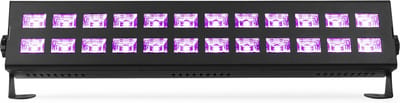 BeamZ BUV243 blacklight bar - 24 x 3 Watt UV LED's - DMX - Stroboscoop functie