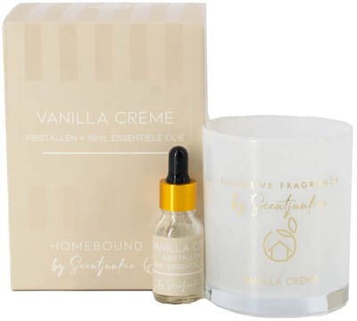HomeBound by KY | Geur kristal met 15ml essentiële olie 'Vanilla cream' | geur kristal
