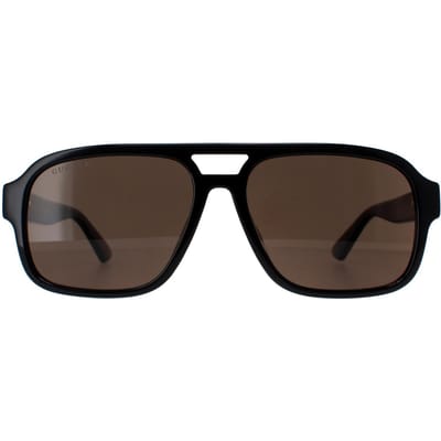 Gucci GG1342S 002 zwart bruin gepolariseerde zonnebril