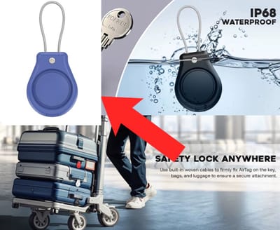 Actie4you® - Waterdichte Sleutelhangers - 1 Stuk - Geschikt voor Apple AirTag - Anti-Diefstal ontwerp met Staaldraad - Tracker accessoires – Universeel Gebruik - Blauw