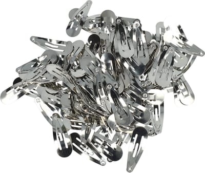 Haarsoires DIY haarspeld klikklak 3 cm – metalen klikklakspeldjes – zilver – set van 100 - Haarclip Speldjes - Makkelijk in Gebruik - Haaraccessoires voor Volwassenen & Kinderen - Onderdelen - Zelf Sieraden & Haaraccessoires Maken