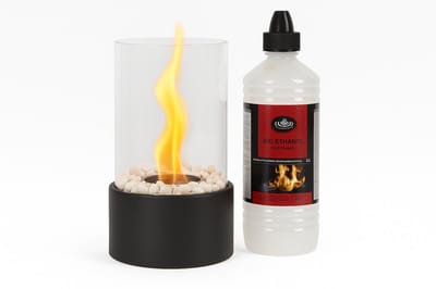 Ronde Bio-Ethanol Tafelhaard – Inclusief 1L Brandstof – Voor Binnen & Buiten