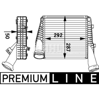 Intercooler, inlaatluchtRadiator MAHLE CI 141 000P links