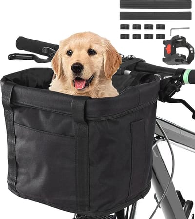 Opvouwbare en waterdichte fietsmand voor huisdieren en boodschappen