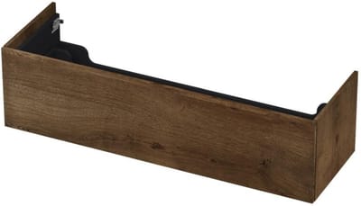 INK - Onderkast 1 Lade Push 2 Open Bestaande Uit - 1400x450x376 Mm - Chocolate Fineer