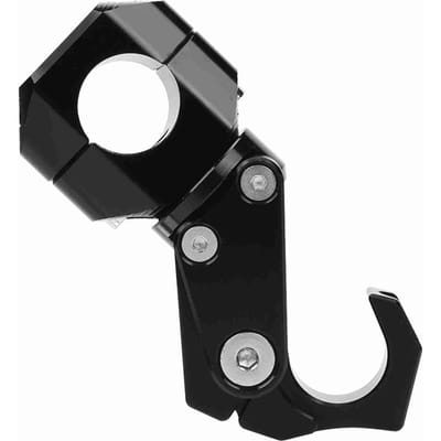 Crochet de guidon de moto universel 22 mm pour Honda Kawasaki Yamaha Suzuki (Noir)