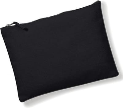 Westford Mill Canvas Accessory Pouch WM530 - Black - M (22,5 x 16 cm)