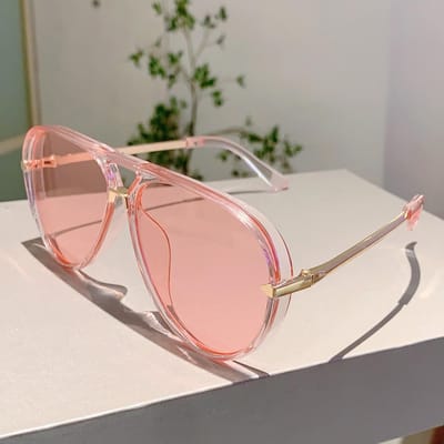 Lunettes de soleil aviateur de luxe KAMMPT Design métallique tendance Lunettes pour femmes hommes Voyage Randonnée Lunettes de soleil as picture shows