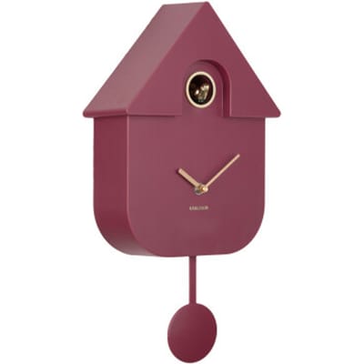 Karlsson - Wandklok Modern Cuckoo Oro - Dark mauve
