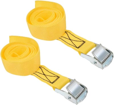 Sjorriem Spanband - Ladingzekering Band - Vervoer Zekeren - Met Gesp - 1M x 25mm - Blauw Geel