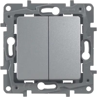 Legrand Wisselschakelaar Niloe Inbouw Aluminium