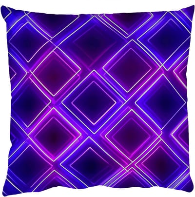 Sierkussens - Kussentjes Woonkamer - 50x50 cm - Ruiten - Neon - Paars