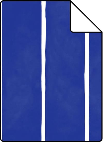 Proefstaal ESTAhome behang strepen blauw en wit - 26.5 x 21 cm - 131312-S