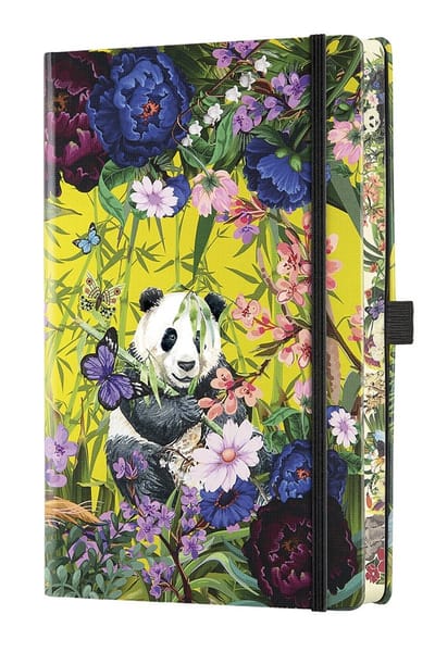 Castelli Milano Notitieboek A5 Eden Panda – Gelinieerd – 240 pagina’s – 130x210 mm – Luxe design – Made in Italy