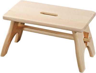 Houten Voetenbank en Opstapkruk - Multifunctionele Houten Kruk voor Kinderen en Volwassenen