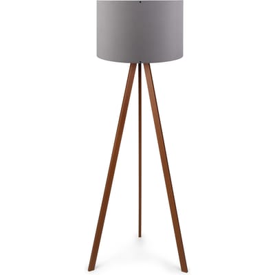 Asir - Vloerlamp - Grijs en Bruin - 38 x 140 cm