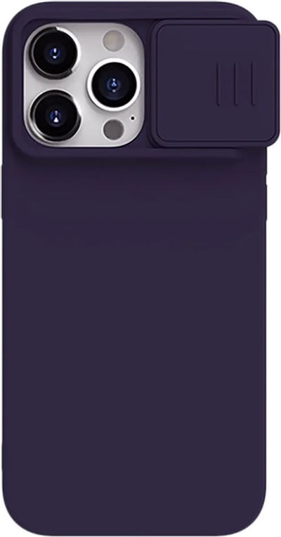 Geschikt voor Nillkin Apple iPhone 15 Pro CamShield Siliconen Hoesje Camera Slider - Donker Paars