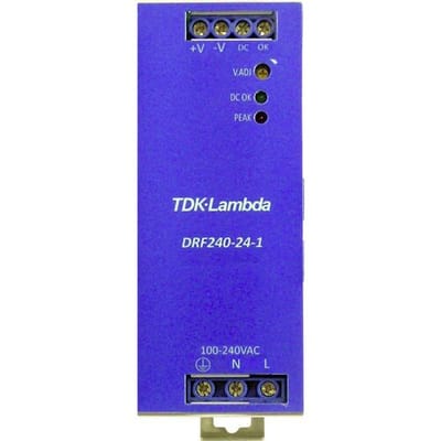 TDK-Lambda DRF240-24-1/HL DIN-rail netvoeding 24 V/DC 240 W Aantal uitgangen:1 x Inhoud 1 stuk(s)