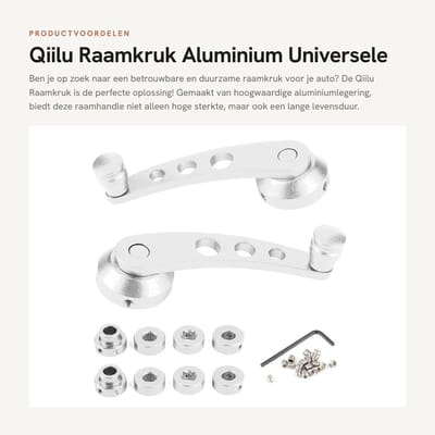 Dailygoods - Raamkruk Aluminium - Universele Raamhandle voor Auto - Eenvoudige Installatie en Duurzaam
