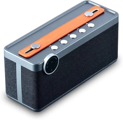 Draagbare Bluetooth Speaker - Draadloze Geluidbox - Muziek Luisteren Buiten - Krachtige 25W Stereo Sound - 21.5 cm Lengte - Blauw