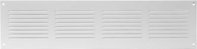 Paneir Airdesigns- metaal-400 x 100 -omgezette rand - opbouw - aanvoer & afvoer  - wit