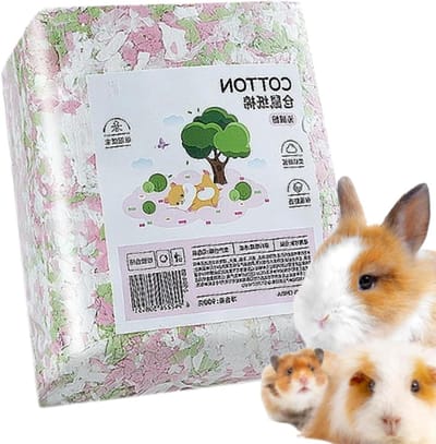 Strooisel voor kleine dieren - Bodembedekking Kooi - Comfortabel Verblijf - Hoge Warmte-isolatie - 900 gram - Groen Roze