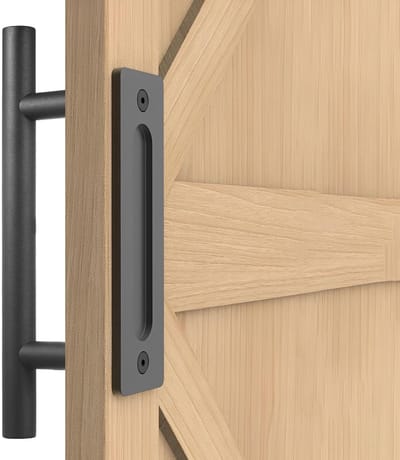 Dailygoods- Schuifdeurgreep 310 mm - Dubbelzijdige Handgreep - Zwart - Roestbestendig - Hoogwaardig Koolstofstaal - Comfortabel Vastpakken - Deurgreep