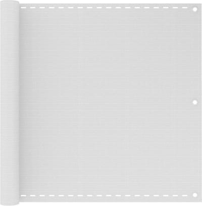 vidaXL - Balkonscherm - 90x300 - cm - HDPE - wit
