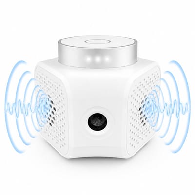ZnaP® Verjager - Muizenverjager - Ultrasone Verjager - Ongedierte Verjager Voor Binnen - Rattenverjager - Muizen Bestrijding - 360 graden & 4 modi - Pest Repeller - Wit