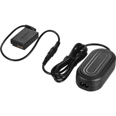 Andoer wisselstroomadapter LP-E17 dummy batterijkoppelingsset vervanging voor Canon M3/M5/M6 en meer EU Plug black