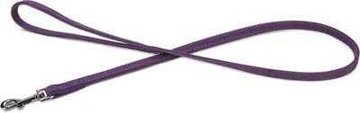 Beeztees leren looplijn Buffalo. Paars. 110 cm x 14 mm.