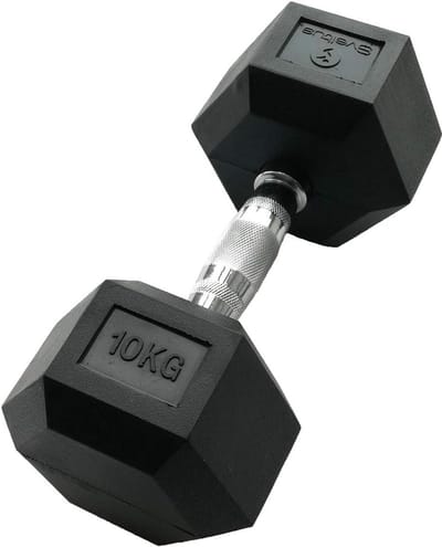 Hexagonale Dumbbell 10 kg voor Krachttraining en Fitness