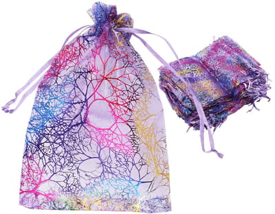 Dailygoods- Snoepzakje 100 Stuks - Organza Trekkoordzakken - Lichtgewicht - Herbruikbaar - 13 x 18 cm - Perfect voor Feestjes - Giftbag