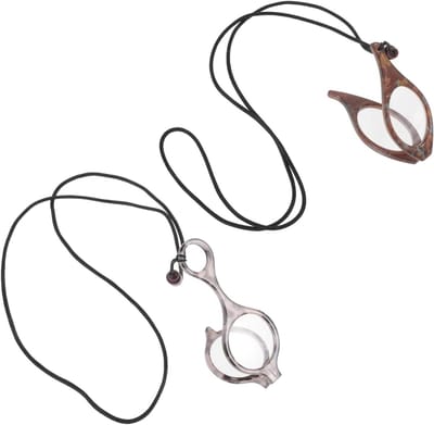 FRCOLOR 2 Stuks Opvouwbare Leesbril Multifocale Leesbril Nek Hangende Leesbril Zakbril Draagbare Leesbril Ketting Leesbril Huishoudelijke Leesbril Professionele Leesbril Handige Bril Hars