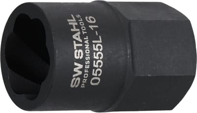 SW-Stahl spiraalgroefwisselplaat 3/8 inch, 16 mm uitwendig 6-kant, 05555L-16