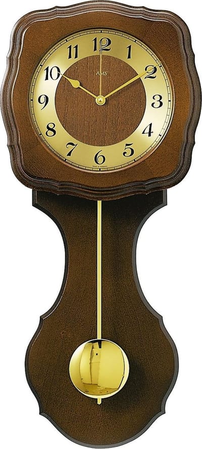 AMS - 5162/1 - Wandklok met slinger - Hout