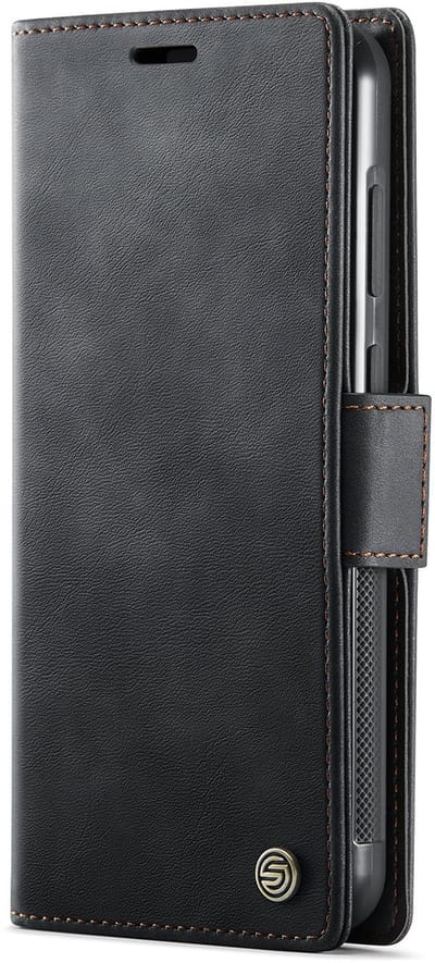 Luxe PU-leer 2-in-1 Wallet Bookcase Hoesje geschikt voor Samsung Galaxy A16 5G met 3 Kaarthouders en Magnetische Afneembare Backcover – Zwart