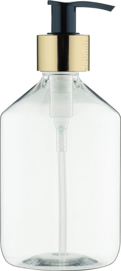 Lege Plastic Fles Apothekersfles 500 ml PET - Transparant - met gouden pomp - set van 10 stuks - navulbaar - leeg