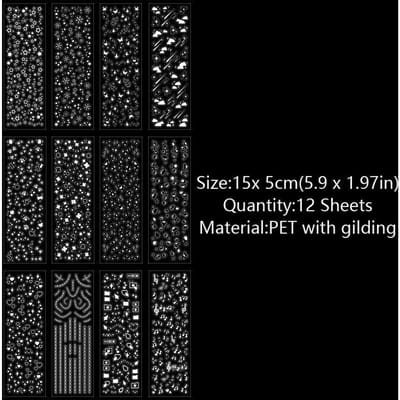 Waterdichte Glitterende Laser Sterren Punt Decoratieve Stickers voor Scrapbooking DIY Foto Kaart Decoratie Collage