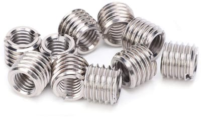 Dailygoods- Draadinzet Zelftappend - 10 Stuks - Draadreparatiehulzen - Verloopmoeren - Bevestigingsmiddelen - Robuust en Veilig - Reparatiemoer