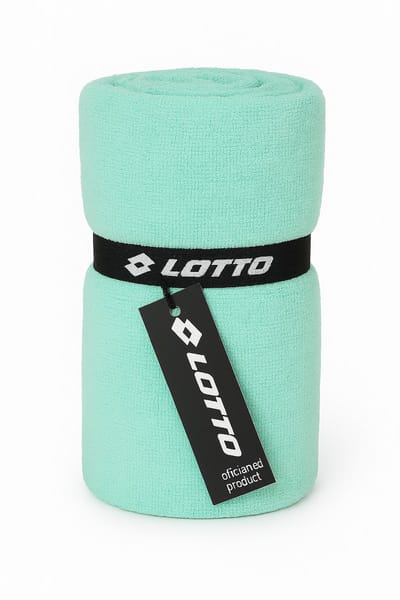 Lotto Microvezel Handdoek - 100x180 cm -Aqua- Perfect voor Reizen & Sporten - Sporthanddoek - Saunasessie - Sneldrogende Handdoek - Fitness -Sauna