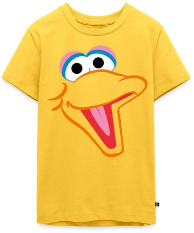 Sesamstraat Bibo Gezicht Kostuum Premium T-Shirt Tiener